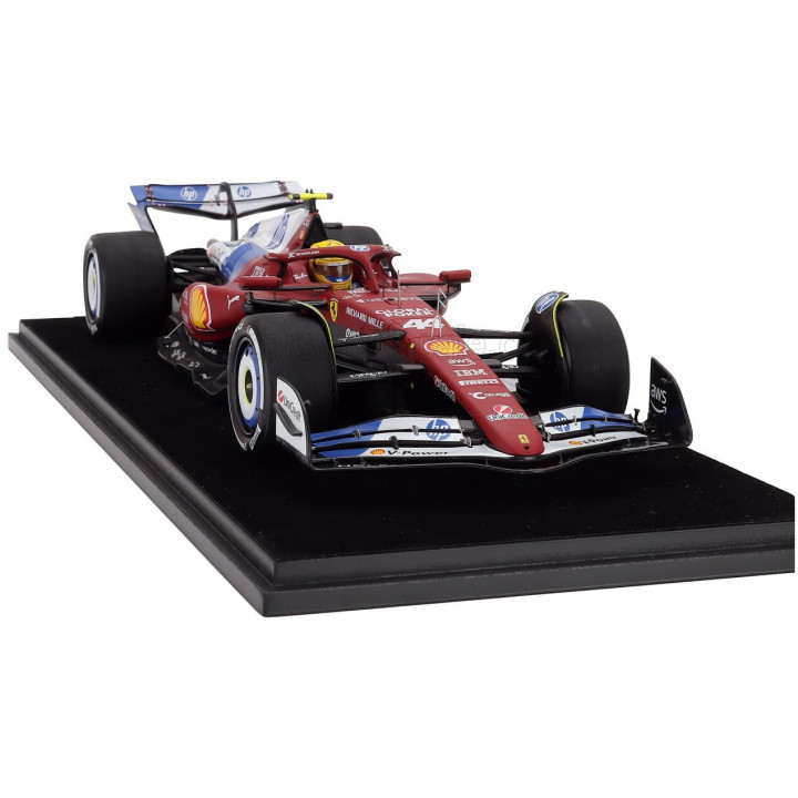 LOOKSMART FERRARI F1 SF-25 TEAM SCUDERIA FERRARI HP N 44 MIAMI GP 2025 LEWIS HAMILTON - CON VETRINA - WITH SHOWCASE - RED BLUE