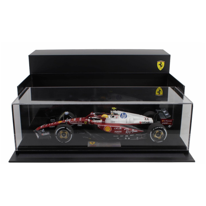 LOOKSMART FERRARI F1 SF-25 TEAM SCUDERIA FERRARI HP N 44 MONZA ITALY GP 2025 LEWIS HAMILTON - NIKI LAUDA 50th ANNIVERSARY WORLD