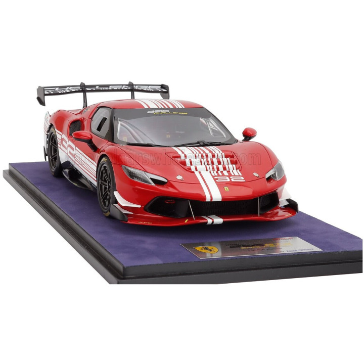 LOOKSMART FERRARI 296 GT3 3.0L TWIN TURBO V6 CHALLENGE N 32 FINALI MONDIALI MUGELLO ITALY 2023 - CON VETRINA - WITH SHOWCASE