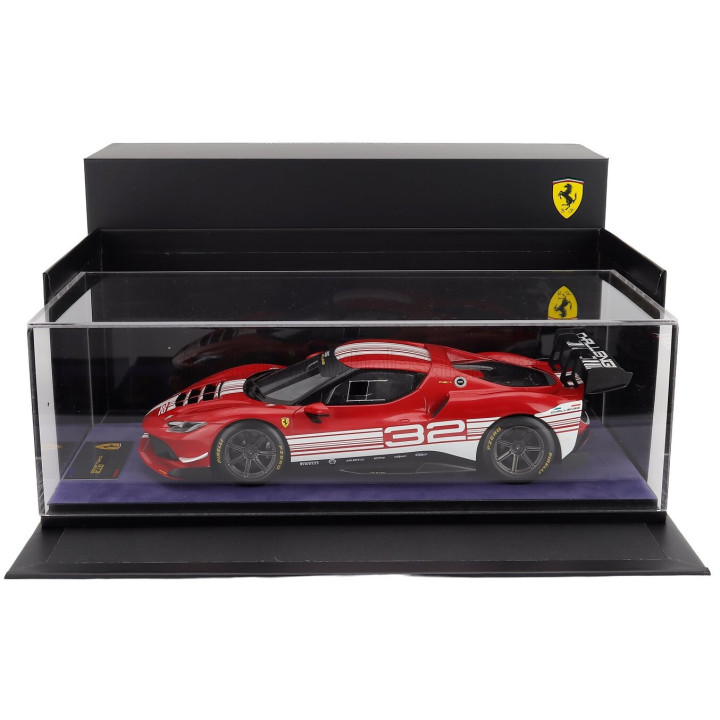 LOOKSMART FERRARI 296 GT3 3.0L TWIN TURBO V6 CHALLENGE N 32 FINALI MONDIALI MUGELLO ITALY 2023 - CON VETRINA - WITH SHOWCASE