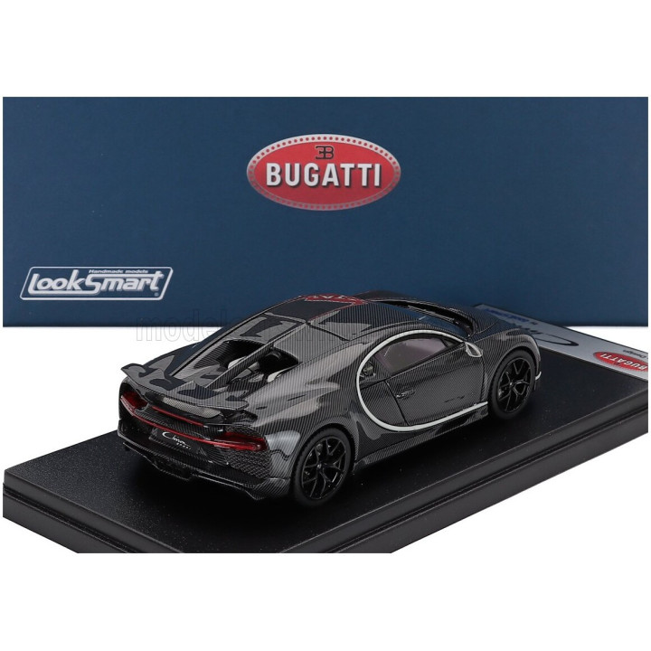LOOKSMART BUGATTI CHIRON SPORT N 16 WING UP 2019 - GREY CARBON 1/43