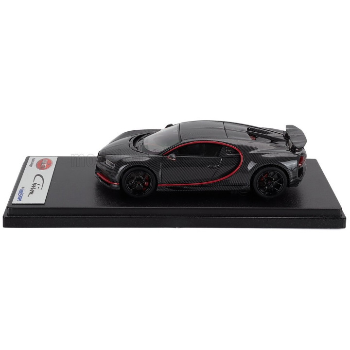 LOOKSMART BUGATTI CHIRON SPORT N 16 WING UP 2019 - GREY CARBON RED 1/43