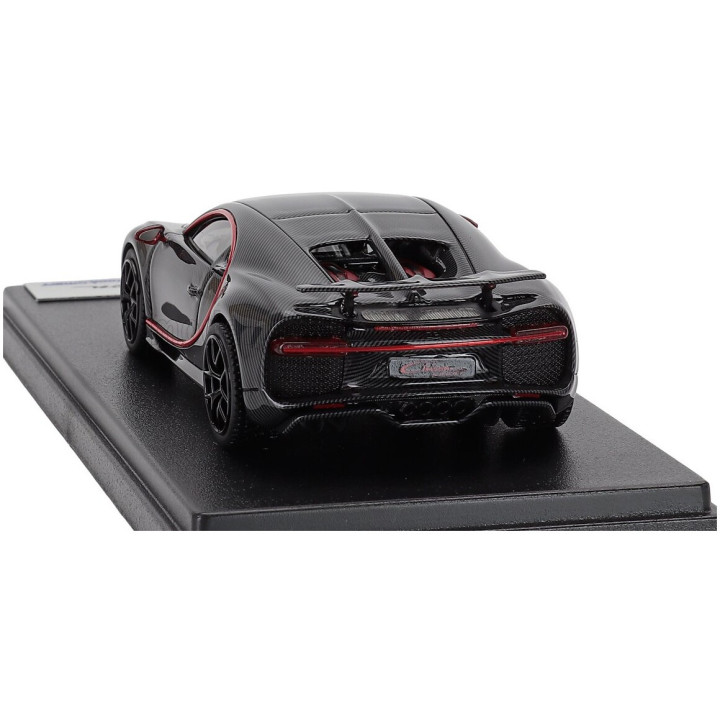 LOOKSMART BUGATTI CHIRON SPORT N 16 WING UP 2019 - GREY CARBON RED 1/43