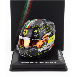 LOOKSMART BELL HELMET CASCO HELMET F1 CHARLES LECLERC TEAM FERRARI HP N 16 WINNER MONZA ITALY GP 2024 - BLACK 1/5