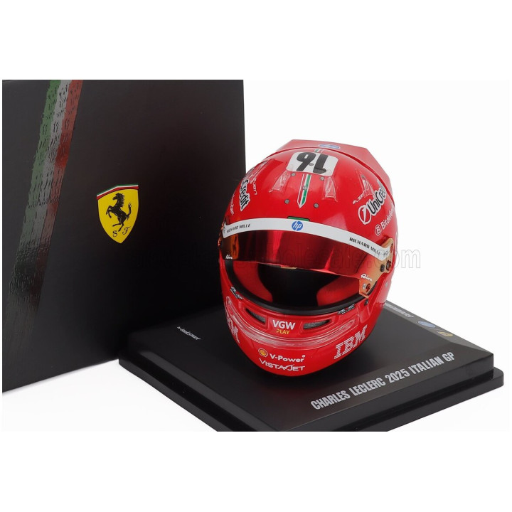 LOOKSMART BELL HELMET CASCO HELMET F1 CHARLES LECLERC TEAM FERRARI HP N 16 MONZA ITALY GP 2025 - NIKI LAUDA 50th ANNIVERSARY