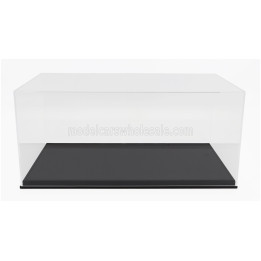 LUXBOX VETRINA DISPLAY BOX BASE IN ECOPELLE NERA- SYNTHETIC LEATHER BASE BLACK - Lungh.LENGHT 49.0 cm X Largh.WIDTH 24.5 cm X