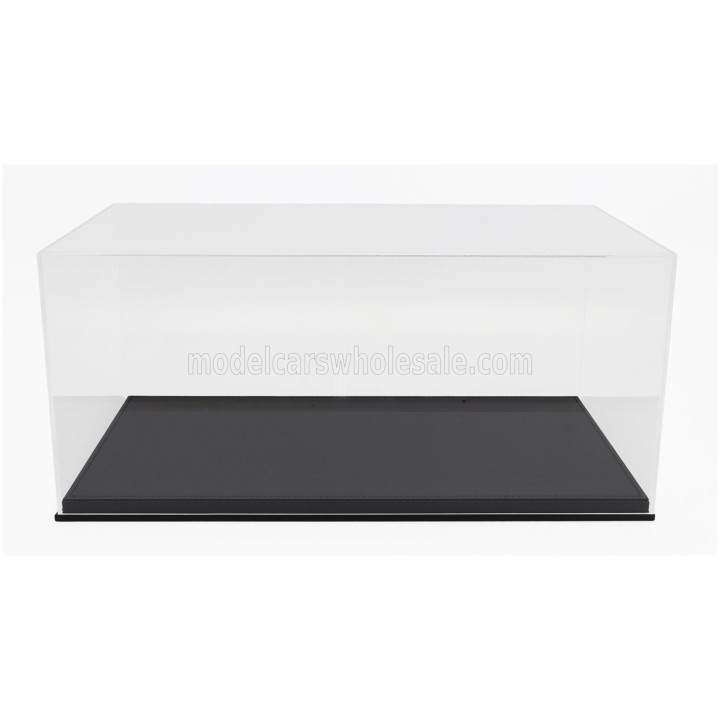 LUXBOX VETRINA DISPLAY BOX BASE IN ECOPELLE NERA- SYNTHETIC LEATHER BASE BLACK - Lungh.LENGHT 49.0 cm X Largh.WIDTH 24.5 cm X