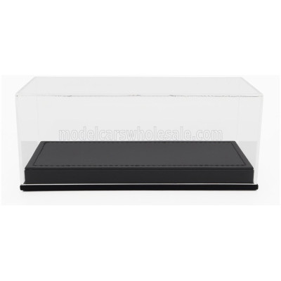 LUXBOX VETRINA DISPLAY BOX BASE IN ECOPELLE NERA - SYNTHETIC LEATHER BASE BLACK - Lungh.LENGHT 16.5 cm X Largh.WIDTH 7.4 cm X