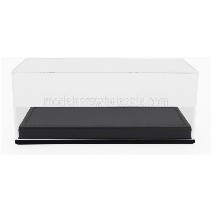 LUXBOX VETRINA DISPLAY BOX BASE IN ECOPELLE NERA - SYNTHETIC LEATHER BASE BLACK - Lungh.LENGHT 16.5 cm X Largh.WIDTH 7.4 cm X