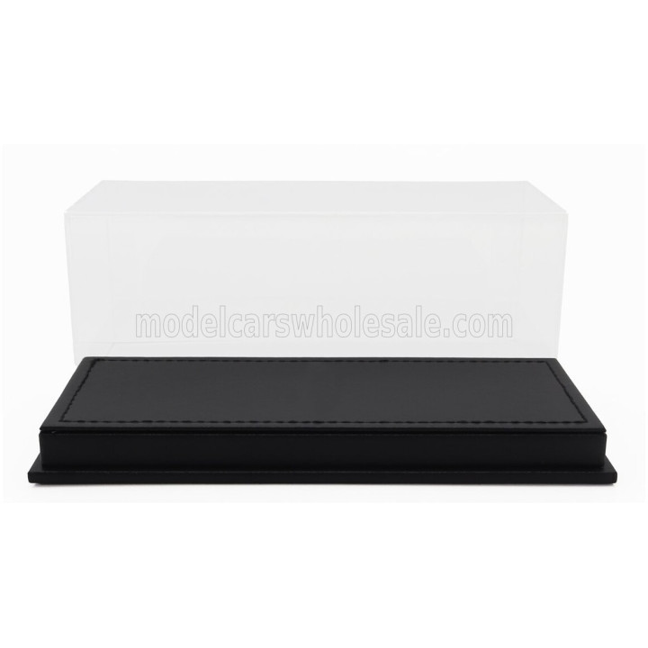 LUXBOX VETRINA DISPLAY BOX BASE IN ECOPELLE NERA - SYNTHETIC LEATHER BASE BLACK - Lungh.LENGHT 16.5 cm X Largh.WIDTH 7.4 cm X