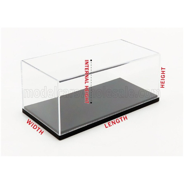 LUXCASE VETRINA DISPLAY BOX BASE IN ECOPELLE ROSSA - SYNTHETIC LEATHER BASE RED - Lungh.LENGHT 45.8 cm X Largh.WIDTH 25.1 cm X
