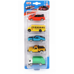 MAISTO VOLKSWAGEN SET ASSORTMENT 5 CARS PIECES - VARIOUS 1/64