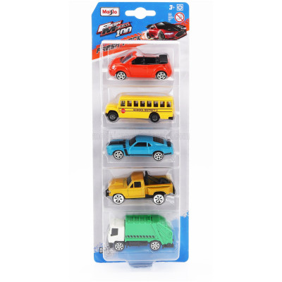 MAISTO VOLKSWAGEN SET ASSORTMENT 5 CARS PIECES - VARIOUS 1/64