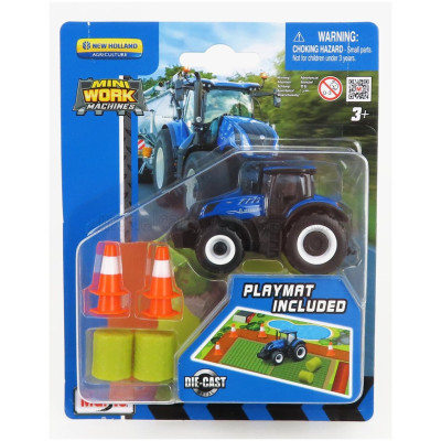 MAISTO NEW HOLLAND T7-315 TRACTOR WITH ACCESSORIES 2018 - BLUE 1/64