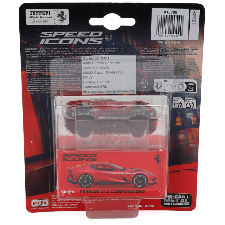 MAISTO FERRARI 812 COMPETIZIONE 2021 - RED 1/64