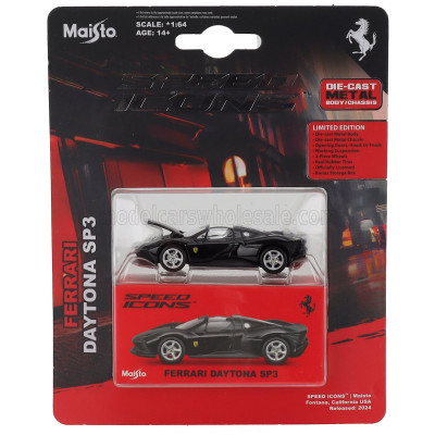MAISTO FERRARI DAYTONA SP3 2022 - BLACK 1/64