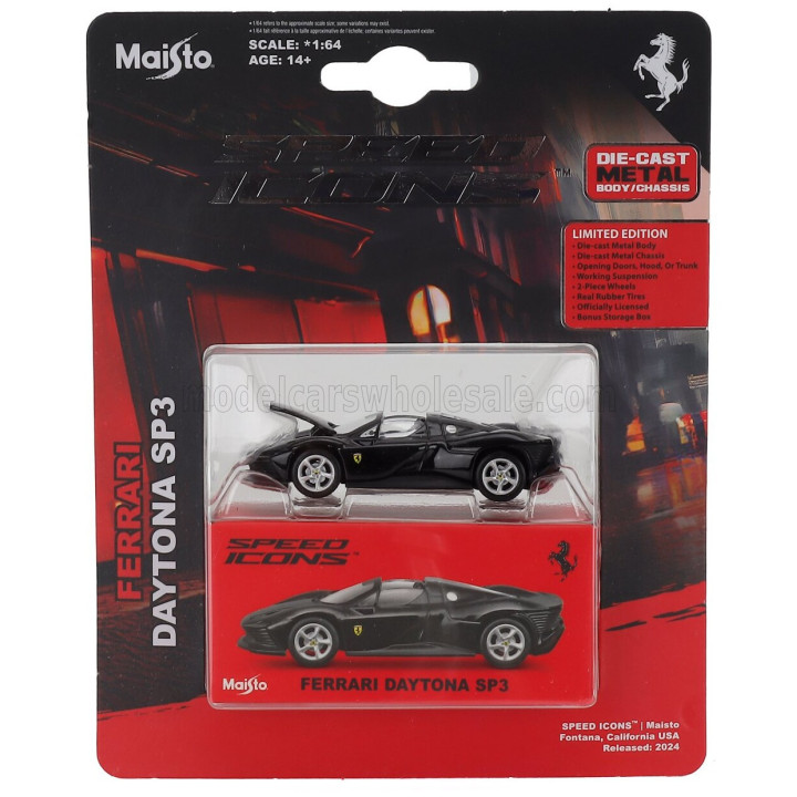 MAISTO FERRARI DAYTONA SP3 2022 - BLACK 1/64