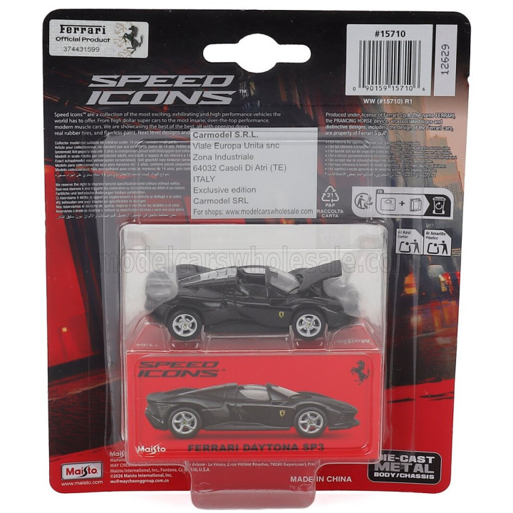 MAISTO FERRARI DAYTONA SP3 2022 - BLACK 1/64