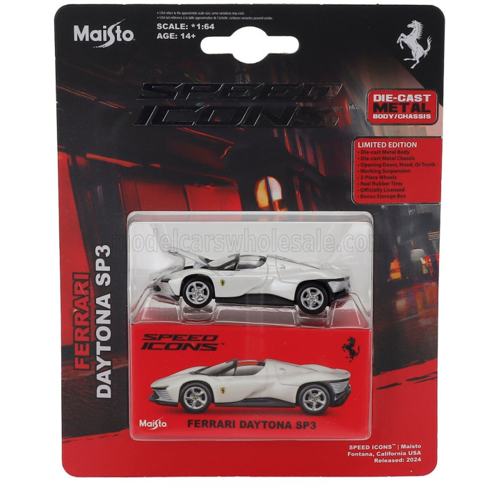 MAISTO FERRARI DAYTONA SP3 2022 - WHITE 1/64