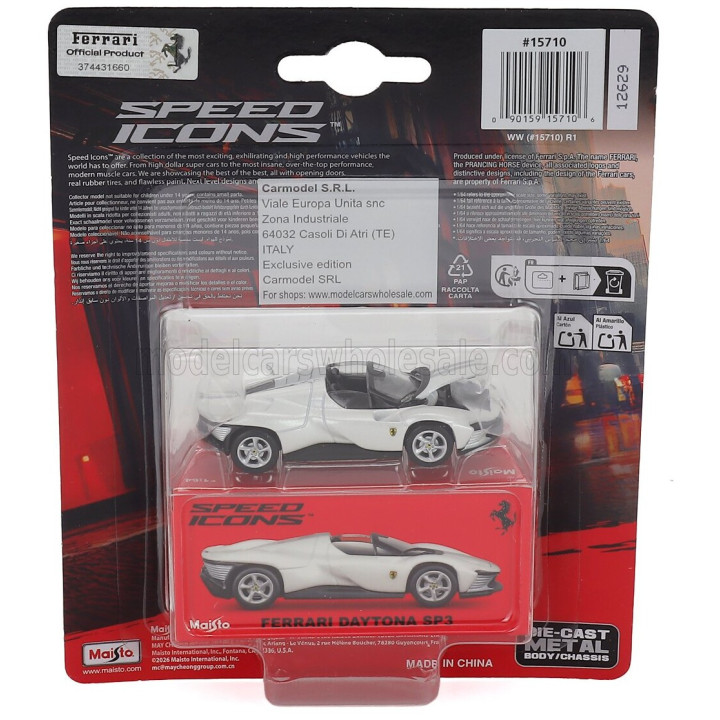 MAISTO FERRARI DAYTONA SP3 2022 - WHITE 1/64