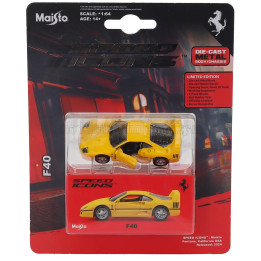 MAISTO FERRARI F40 1987 - YELLOW 1/64