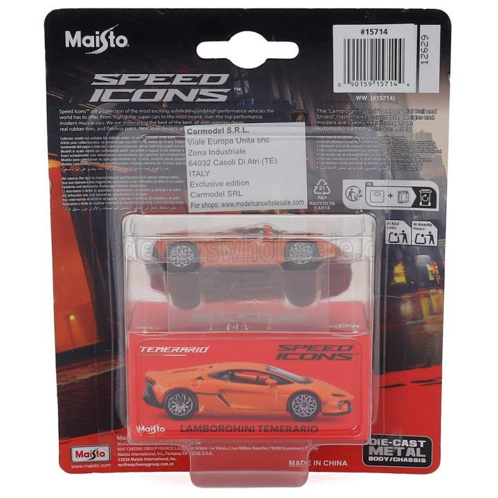 MAISTO LAMBORGHINI TEMERARIO 2024 - ORANGE 1/64
