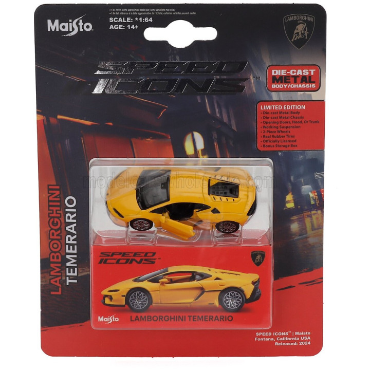 MAISTO LAMBORGHINI TEMERARIO 2024 - YELLOW 1/64