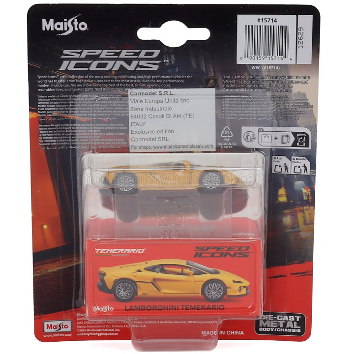 MAISTO LAMBORGHINI TEMERARIO 2024 - YELLOW 1/64