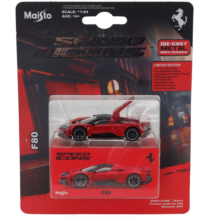 MAISTO FERRARI F80 2024 - RED 1/64