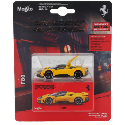 MAISTO FERRARI F80 2024 - YELLOW 1/64