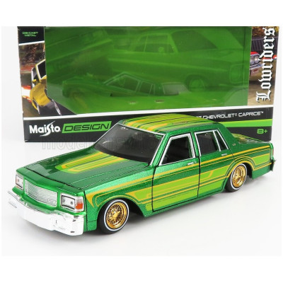 MAISTO CHEVROLET CAPRICE CUSTOM 1987 - GREEN MET YELLOW 1/26