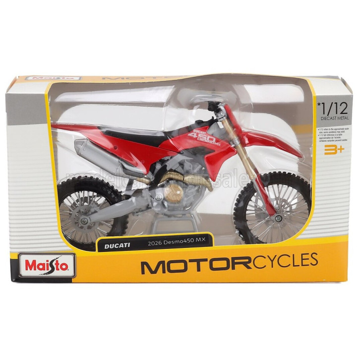 MAISTO DUCATI DESMO 450 MX CROSS 2026 - RED 1/12