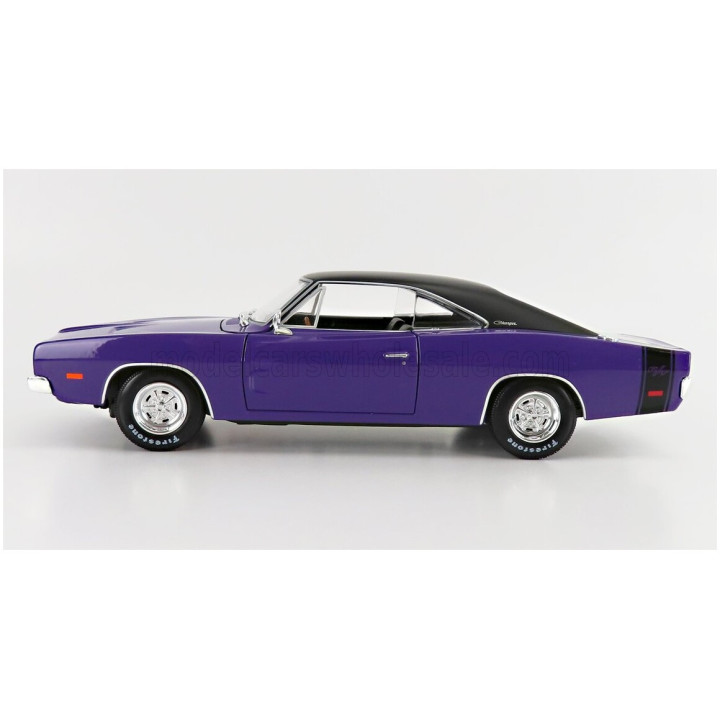 MAISTO DODGE CHARGER R/T COUPE 1969 - PURPLE MET 1/18