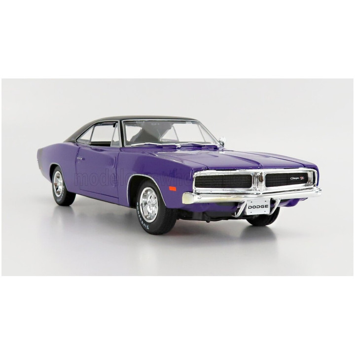 MAISTO DODGE CHARGER R/T COUPE 1969 - PURPLE MET 1/18