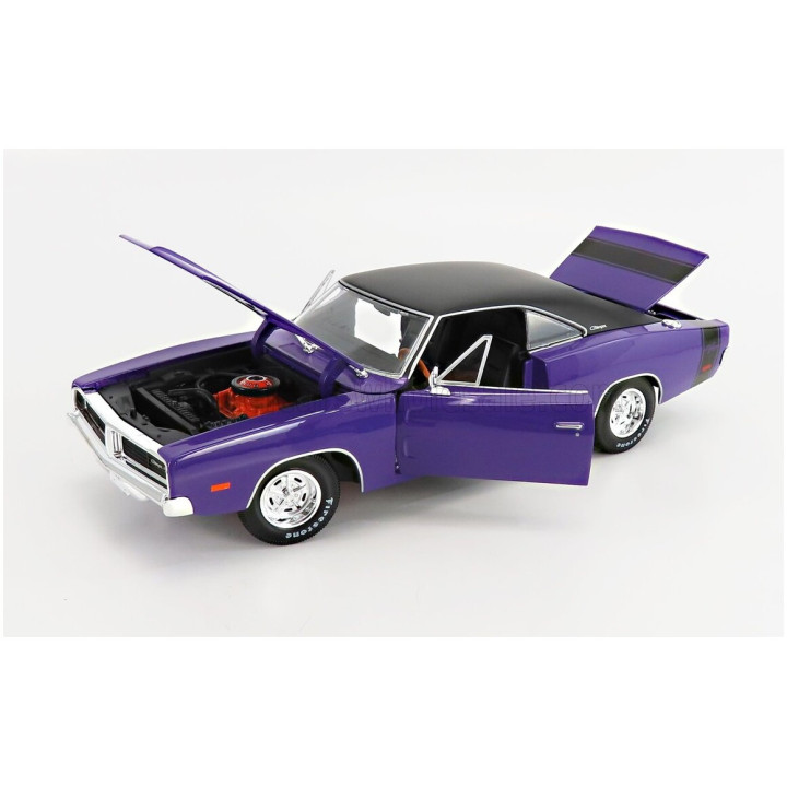 MAISTO DODGE CHARGER R/T COUPE 1969 - PURPLE MET 1/18