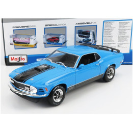 MAISTO FORD USA MUSTANG MACH-1 COUPE 1970 - BLUE BLACK 1/18