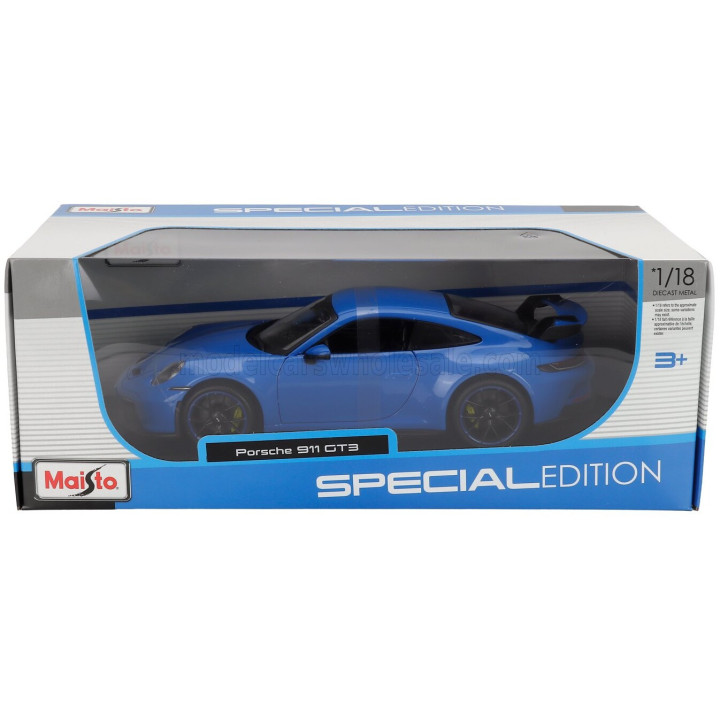 MAISTO PORSCHE 911 992 GT3 COUPE 2022 - BLUE 1/18