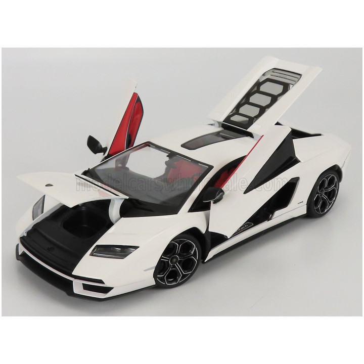 MAISTO LAMBORGHINI COUNTACH LPi 800-4 2021 - BLACK BOX - BIANCO SIDERALE - WHITE 1/18