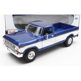 MAISTO FORD USA F-150 PICK-UP 1979 - BLUE WHITE 1/18