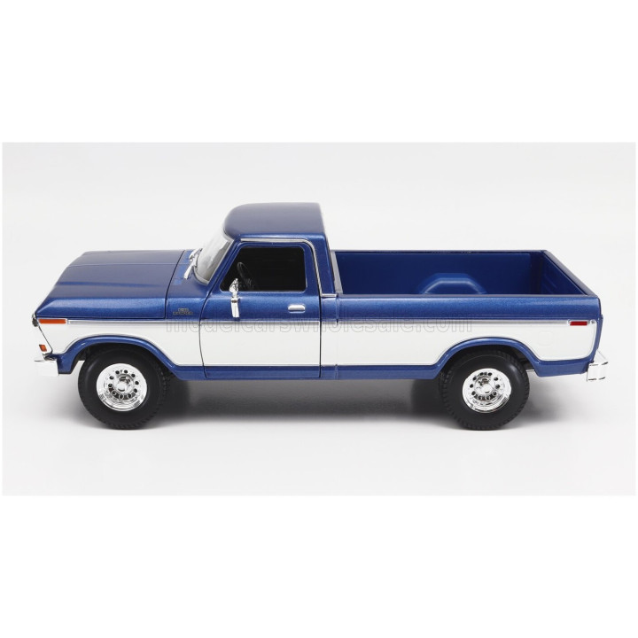 MAISTO FORD USA F-150 PICK-UP 1979 - BLUE WHITE 1/18