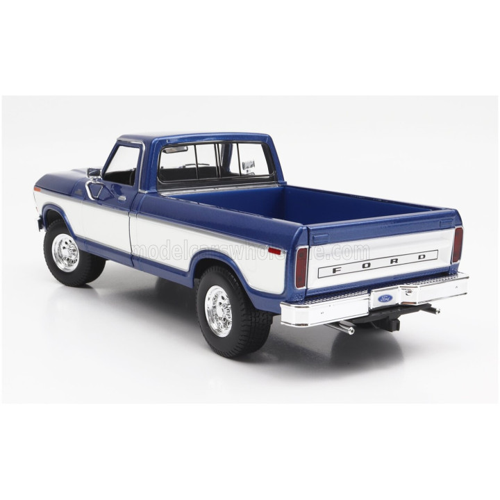 MAISTO FORD USA F-150 PICK-UP 1979 - BLUE WHITE 1/18