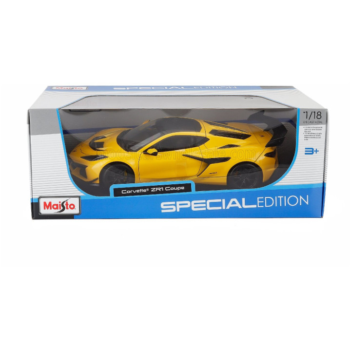 MAISTO CHEVROLET CORVETTE ZR1 COUPE 2024 - YELLOW 1/18