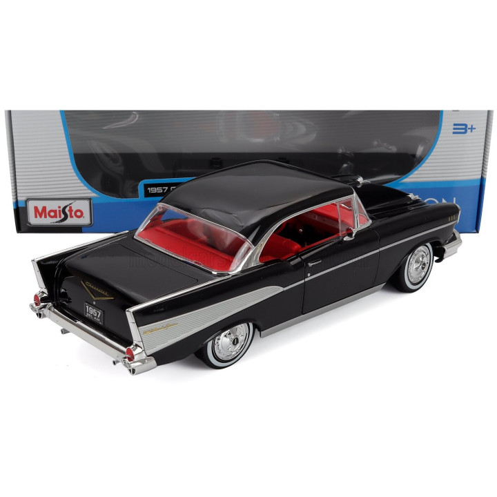 MAISTO CHEVROLET BEL AIR COUPE 1957 - BLACK 1/18