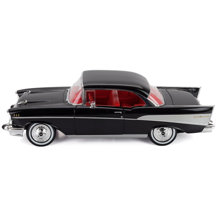 MAISTO CHEVROLET BEL AIR COUPE 1957 - BLACK 1/18