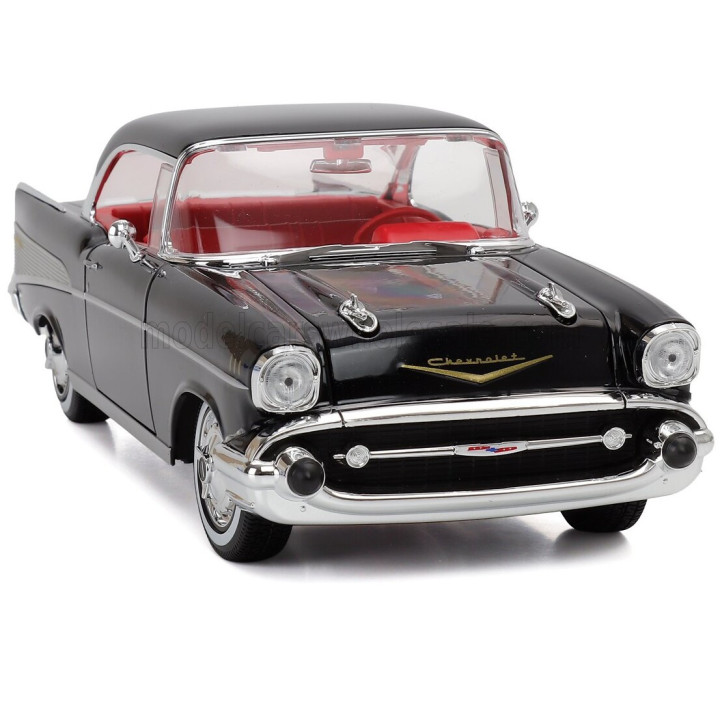 MAISTO CHEVROLET BEL AIR COUPE 1957 - BLACK 1/18