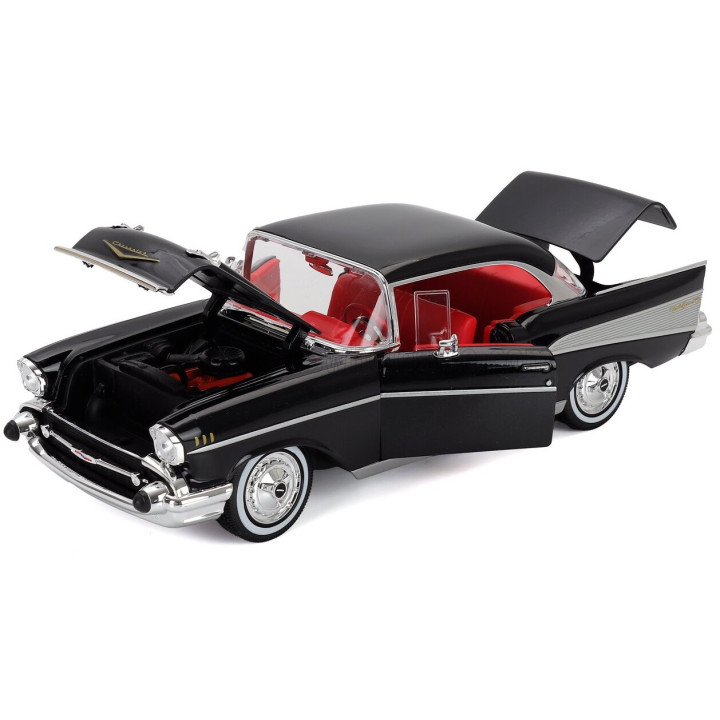 MAISTO CHEVROLET BEL AIR COUPE 1957 - BLACK 1/18