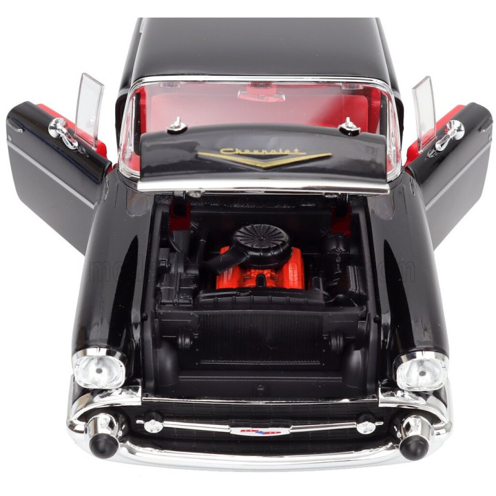 MAISTO CHEVROLET BEL AIR COUPE 1957 - BLACK 1/18