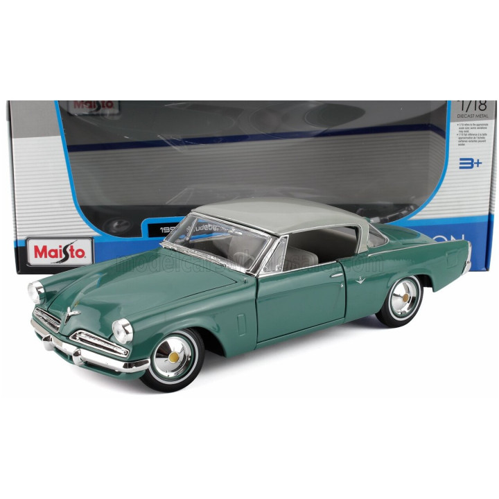 MAISTO STUDEBAKER STARLINER 1953 - GREY ROOF - GREEN 1/18