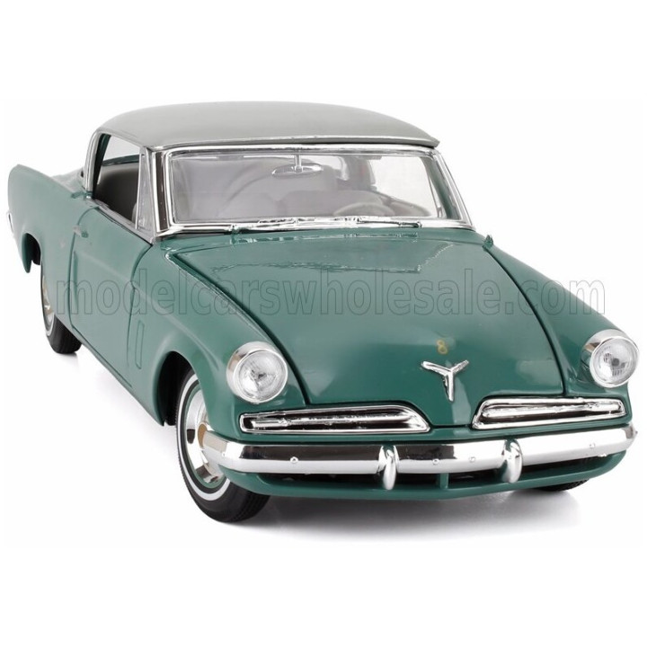 MAISTO STUDEBAKER STARLINER 1953 - GREY ROOF - GREEN 1/18