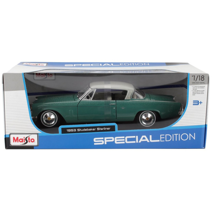 MAISTO STUDEBAKER STARLINER 1953 - GREY ROOF - GREEN 1/18